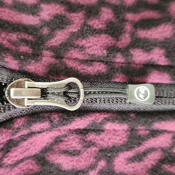 Harley-Davidson Women's Purple Cheetah Print Fleece Jacket Size Medium - Picture 5 of 12